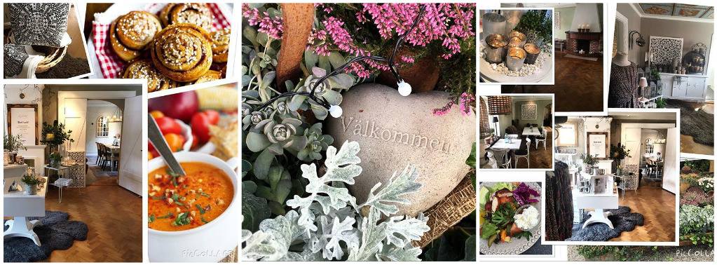 Bistron på Lorensdal: kanelbullar, soppa, blommor och dukade bord